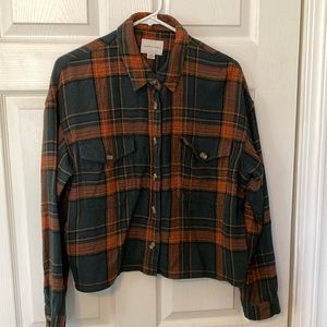 American Eagle button down crop shirt size large